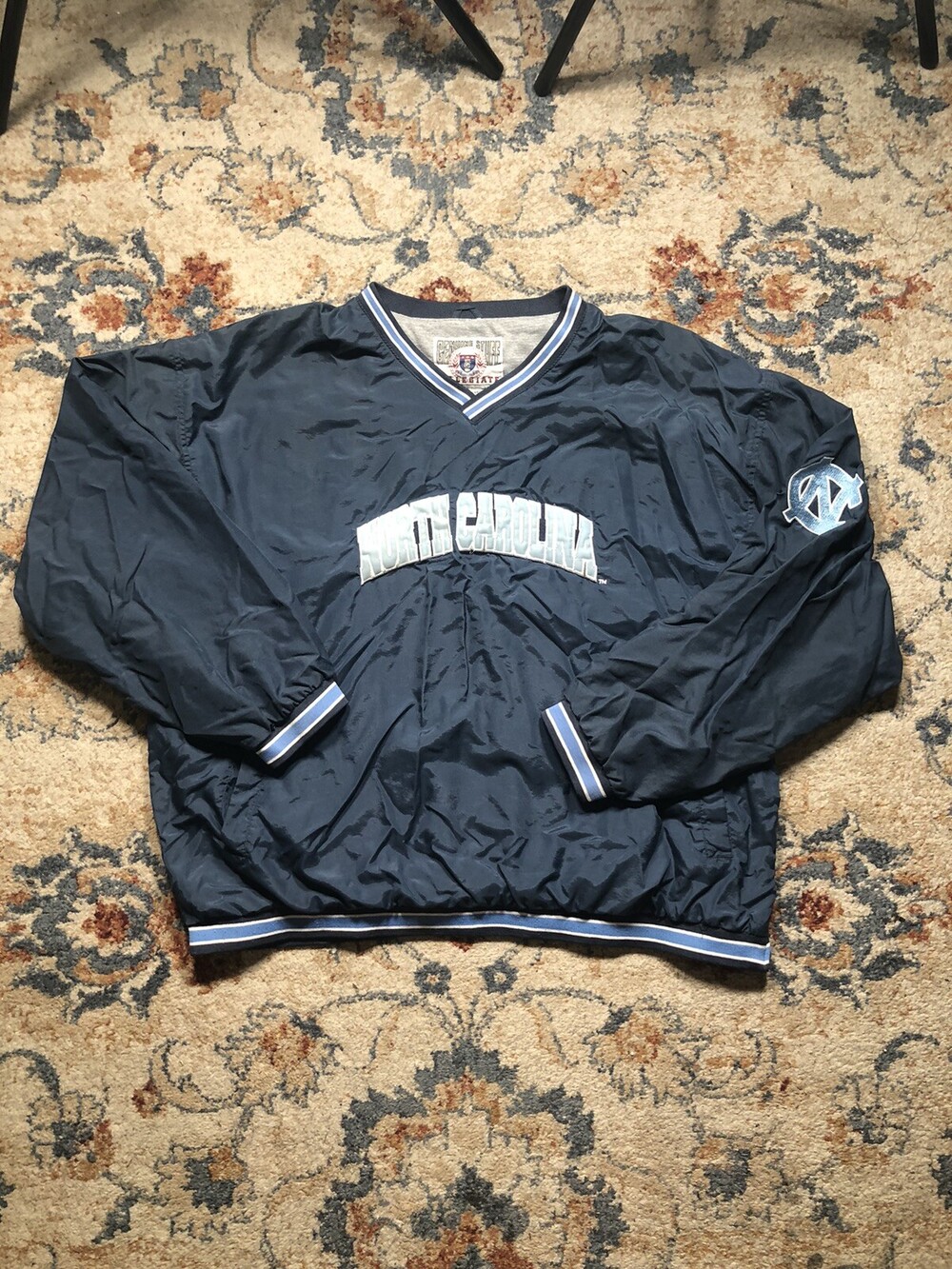 UNC North Carolina Tar Heels Windbreaker Genuine Stuff Collegiate Men's XL Blue